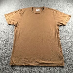 Colorful Standard T-Shirt Mens L Organic Cotton Prewashed Crewneck Tan Classic